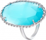 Кольцо с ювелирным стеклом из серебра (арт. 741048)