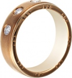 Кольцо с 3 бриллиантами из жёлтого золота (арт. 749531)