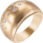 Кольцо с 17 бриллиантами из жёлтого золота (арт. 765829)