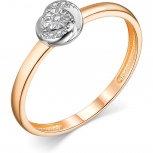 Кольцо с 5 бриллиантами из красного золота (арт. 804827)