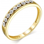 Кольцо с 9 бриллиантами из жёлтого золота (арт. 805203)