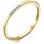 Кольцо с 4 бриллиантами из жёлтого золота (арт. 806985)