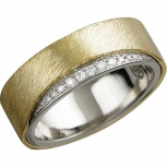 Кольцо с 13 бриллиантами из комбинированного золота (арт. 822247)