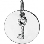 Подвеска Ключ с 10 фианитами из серебра (арт. 831872)