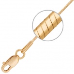 Цепочка плетения "Шнурок" из желтого золота (арт. 835511)