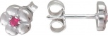 Серьги с 2 корундами из серебра (арт. 863387)