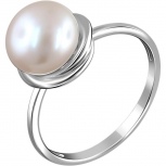 Кольцо с 1 жемчугом из серебра (арт. 876165)