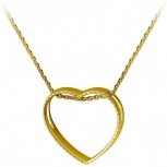 Колье Сердце из жёлтого золота (арт. 879326)