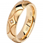Кольцо с 4 бриллиантами из красного золота