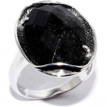Кольцо с обсидианами из серебра (арт. 909765)