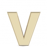 Подвеска Буква "V"  из желтого золота (арт. 334948)