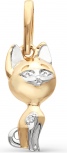 Подвеска Котёнок Гав с бриллиантами из красного золота (арт. 813201)