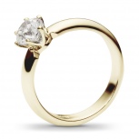 Классическое кольцо с бриллиантом 1 карат из желтого золота (арт. 991198)
