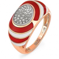 Кольцо с 29 бриллиантами из красного золота (арт. 2043611)