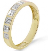 Кольцо с 6 бриллиантами из жёлтого золота (арт. 2049248)