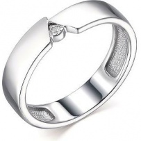 Кольцо с 1 бриллиантом из серебра (арт. 2055002)