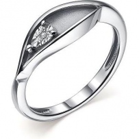 Кольцо с 1 бриллиантом из серебра (арт. 2055147)