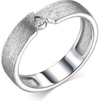 Кольцо с 1 бриллиантом из серебра (арт. 2055441)