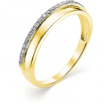 Кольцо с 21 бриллиантом из жёлтого золота (арт. 2166171)