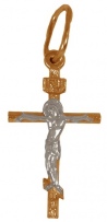 Крестик из красного золота (арт. 2320105)