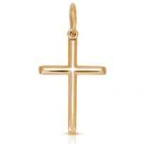 Крестик из красного золота (арт. 2320211)