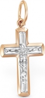 Крестик из красного золота (арт. 2383012)