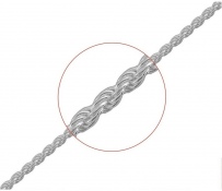 Цепочка плетения "Веревочка" из серебра (арт. 2450090)