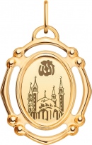 Подвеска Мусульманская из красного золота (арт. 2471599)