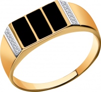 Кольцо с 12 фианитами из красного золота (арт. 2471672)