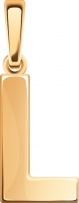 Подвеска буква "L" из красного золота (арт. 2473312)