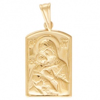 Подвеска-иконка "Владимирская Богородица" из красного золота (арт. 341280)