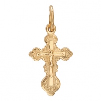 Крестик из красного золота (арт. 342640)
