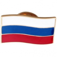 Булавка Флаг России  из красного золота (арт. 366469)