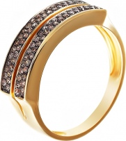 Кольцо с бриллиантами из желтого золота (арт. 732847)