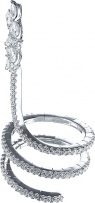 Кольцо с фианитами из серебра (арт. 744138)