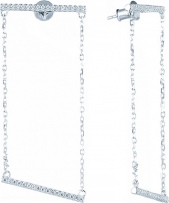 Серьги с фианитами из серебра (арт. 758856)