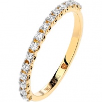 Кольцо с 15 бриллиантами из жёлтого золота (арт. 821876)