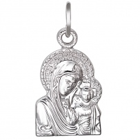 Подвеска-иконка "Богородица Казанская" из серебра (арт. 832978)