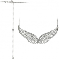 Колье Крылья с 54 фианитами из серебра (арт. 835815)
