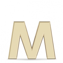 Подвеска Буква "M"  из желтого золота (арт. 334941)