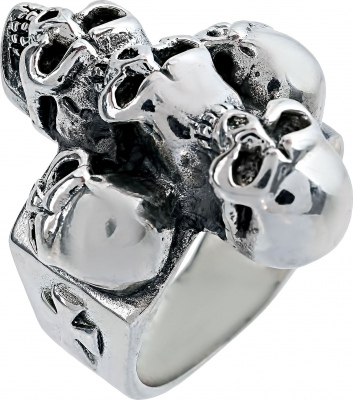 Кольцо Черепа из серебра