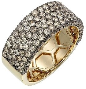 Кольцо с 143 бриллиантами из жёлтого золота