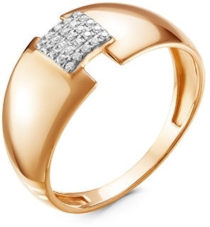 Кольцо с 25 бриллиантами из красного золота