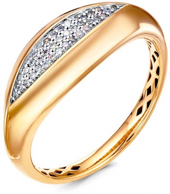 Кольцо с 37 бриллиантами из красного золота