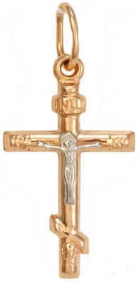 Крестик из красного золота