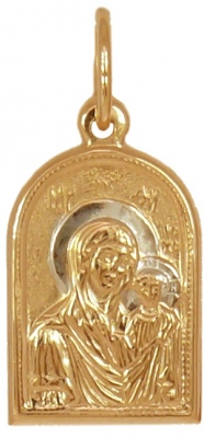Подвеска-иконка из красного золота