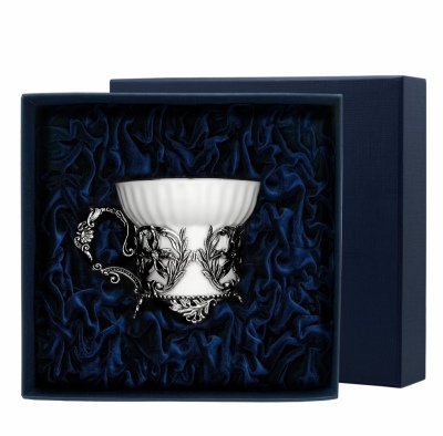 Чашка чайная "Симфония" из чернёного серебра