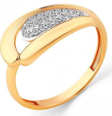 Фото - Кольцо с 20 фианитами из красного золота кольцо с 52 фианитами из красного золота