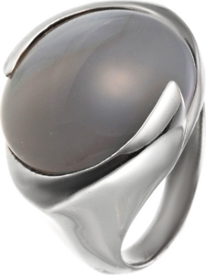 Кольцо с агатом из серебра