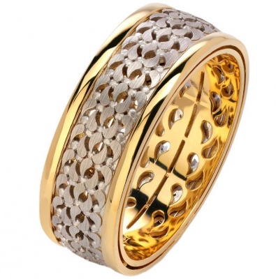 Кольцо из комбинированного золота 750 пробы